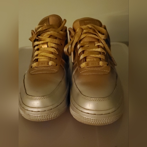 Nike Air Force 1 Low 'Gold Silver' 898889-012 w’s sz 8 no box - Picture 8 of 8